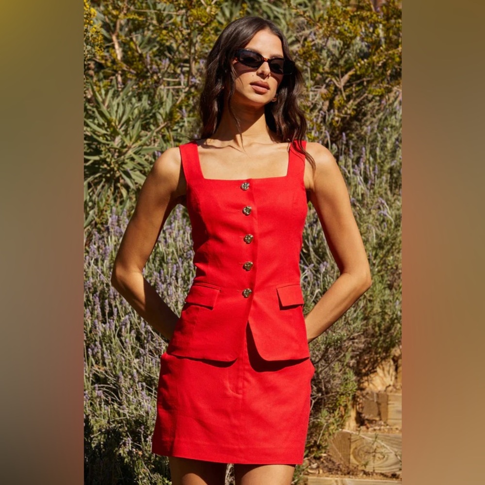 ASTR Red Set (shirt and skirt)